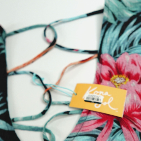 Kona Sol Dress Cover-Up Women Small Tropical Floral Print Tunic - Picture 12 of 12